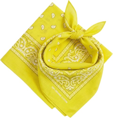 Bandana gelb 100 baumwolle - bandana,