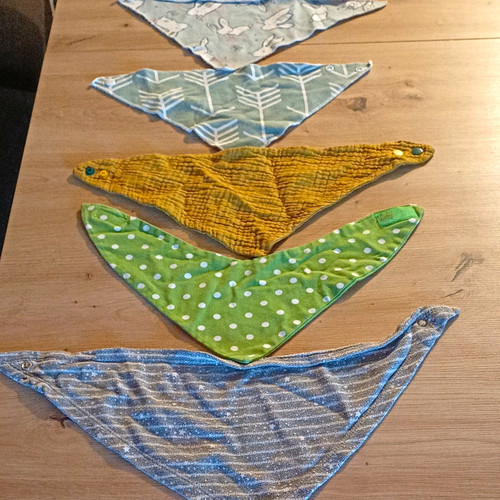 5er set baby - set, dreieckstücher