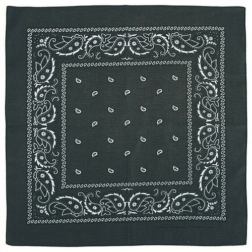 Schwarz oliv bandana - schwarz,